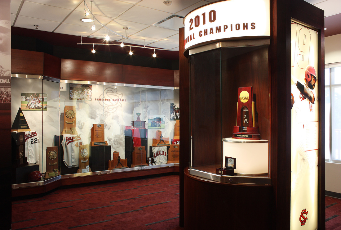 South Carolina National Championship trophy case